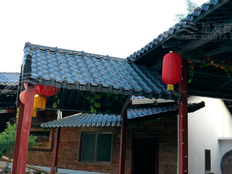 園林建筑搭建樹(shù)脂瓦涼亭，將景觀(guān)與藝術(shù)融合，別具一格！
